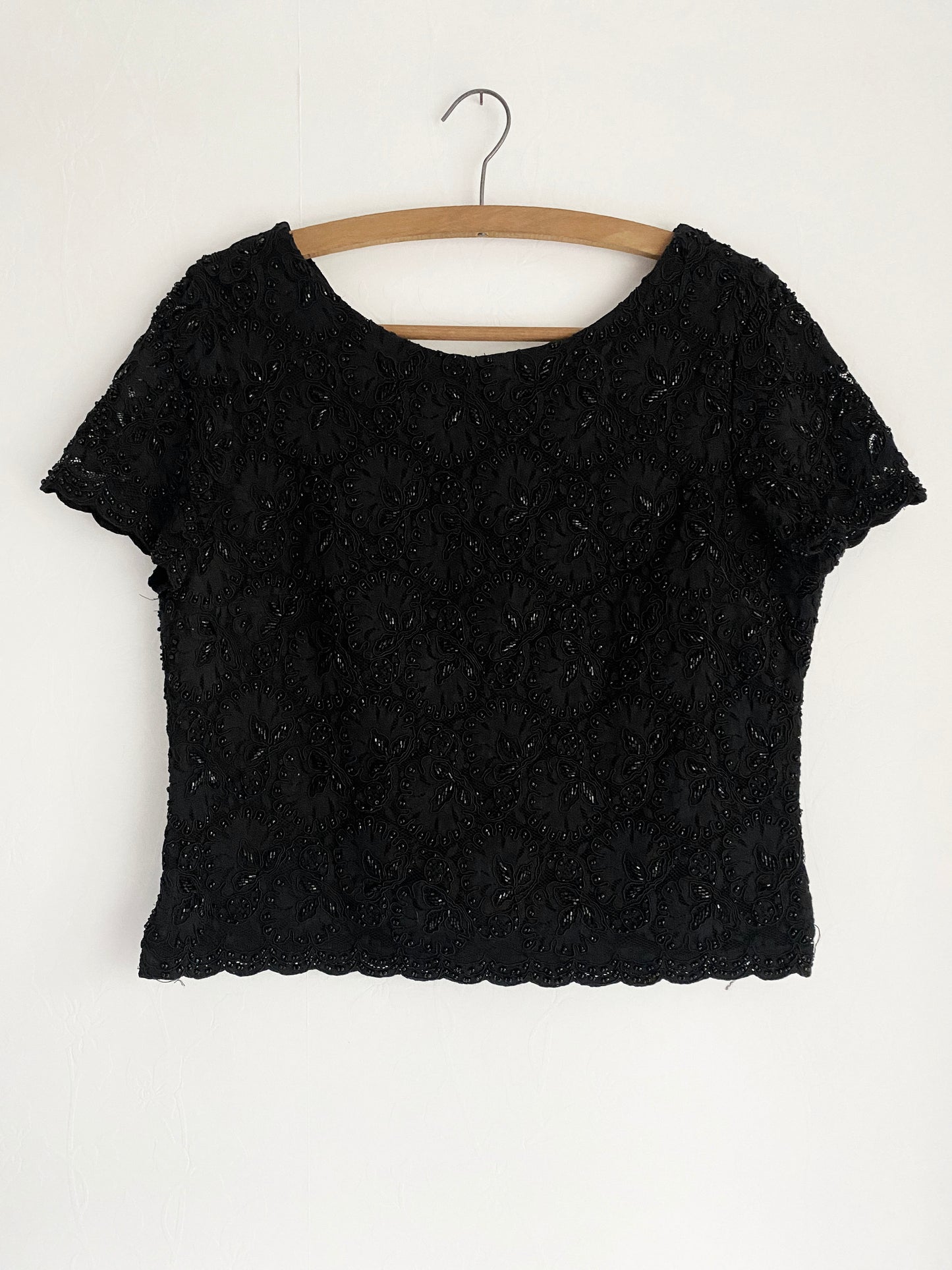 Vintage Beaded Cropped Top M