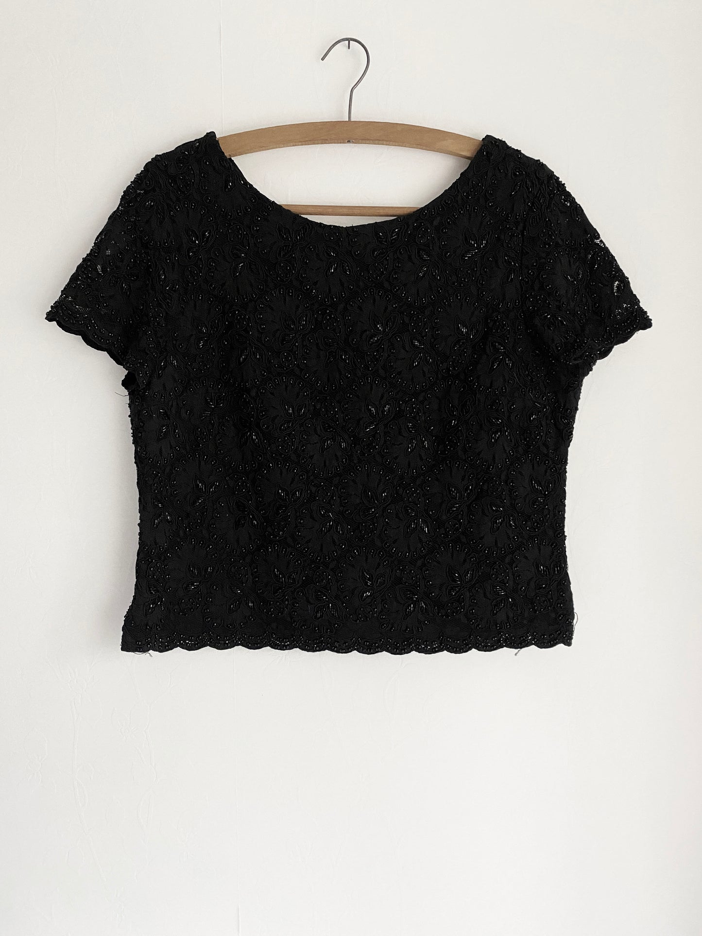 Vintage Beaded Cropped Top M